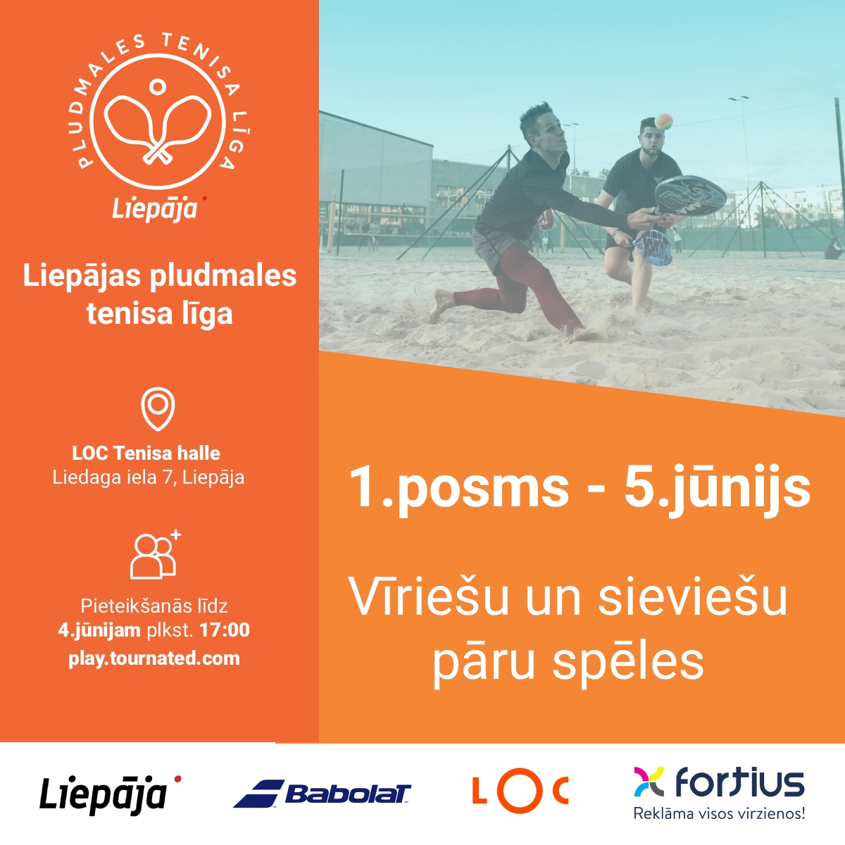 Liepājas pludmales tenisa līga - 1. posms