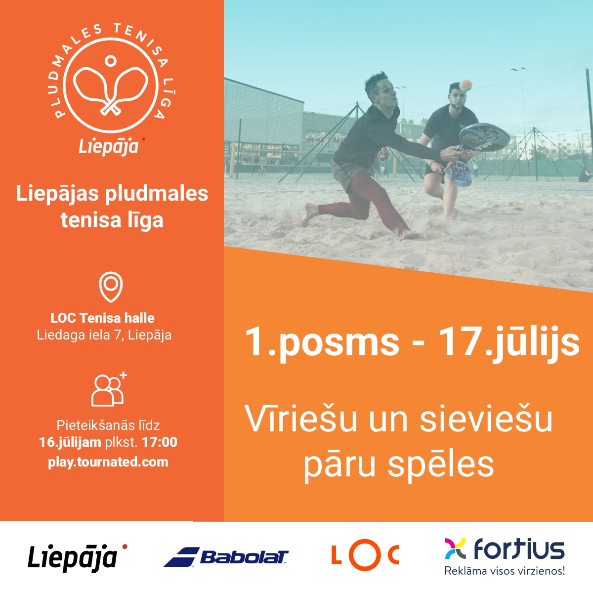 Liepājas pludmales tenisa līga - 1. posms