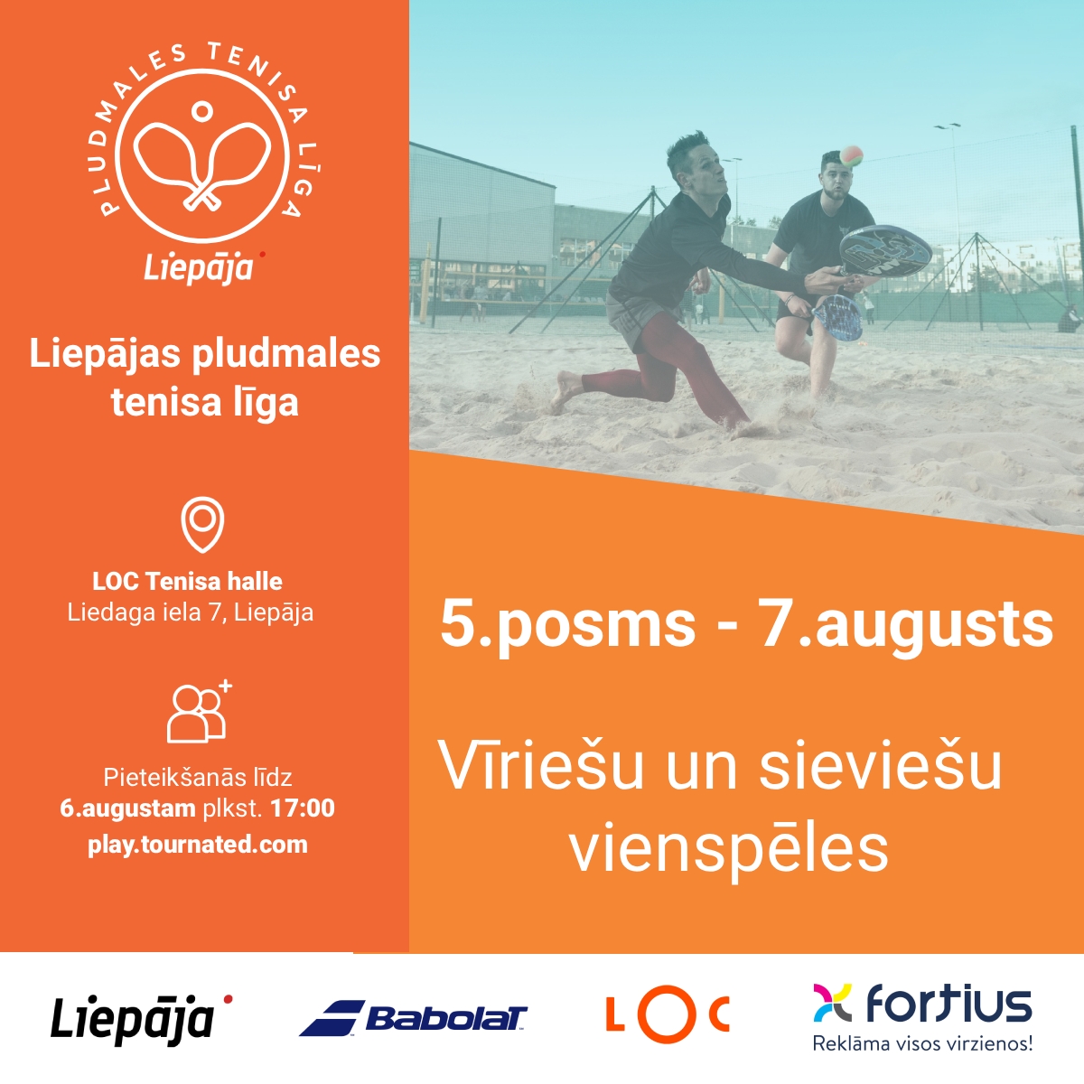 Liepājas pludmales tenisa līga - 5. posms